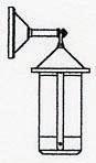 Arroyo Craftsman BB-6LRM-VP - 6" berkeley long body wall mount