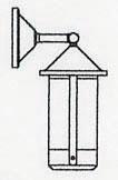 Arroyo Craftsman BB-6LWOF-N - 6" berkeley long body wall mount - wet rated