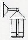 Arroyo Craftsman BB-6WOF-N - 6" berkeley wall mount - wet rated