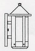 Arroyo Craftsman BS-6LRCS-BZ - 6" berkeley long body wall sconce with roof