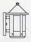 Arroyo Craftsman BS-6ROF-VP - 6" berkeley wall sconce with roof