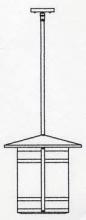 Arroyo Craftsman BSH-14LRM-BK - 14" berkeley long body stem hung pendant