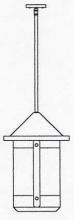 Arroyo Craftsman BSH-14TLRM-BZ - 14" berkeley tall-long body stem hung pendant