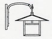 Arroyo Craftsman MB-12TGW-BZ - 12" monterey wall mount with t-bar overlay