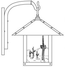 Arroyo Craftsman TRB-12CTGW-S - 12" Timber Ridge Wall Bracket With Cactus Filigree