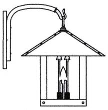 Arroyo Craftsman TRB-16ARCR-VP - 16" timber ridge wall bracket with arrow filigree