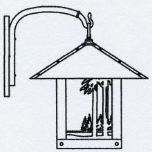 Arroyo Craftsman TRB-16DRCS-VP - 16" timber ridge wall bracket with deer filigree