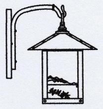 Arroyo Craftsman TRB-9TRCS-BZ - 9" timber ridge wall bracket with trout filigree