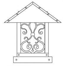 Arroyo Craftsman TRC-12ASM-S - 12" timber ridge column mount with ashbury  filigree
