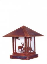 Arroyo Craftsman TRC-12DRWO-BK - 12" timber ridge column mount with deer filigree