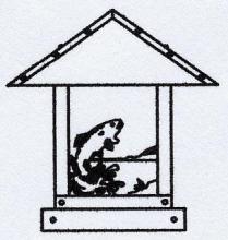 Arroyo Craftsman TRC-12TRTN-BK - 12" timber ridge column mount with trout filigree