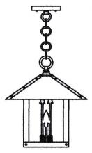 Arroyo Craftsman TRH-12ARWO-S - 12" timber ridge pendant with arrow filigree