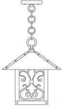 Arroyo Craftsman TRH-12ASM-RC - 12" timber ridge pendant with ashbury  filigree