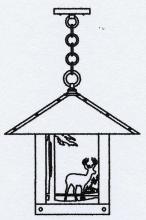 Arroyo Craftsman TRH-16DRRM-S - 16" timber ridge pendant with deer filigree
