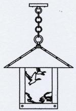 Arroyo Craftsman TRH-16GSRM-BK - 16" Timber Ridge Pendant With Goose Filigree