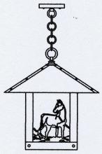 Arroyo Craftsman TRH-16HSM-S - 16" Timber Ridge Pendant With Horse Filigree