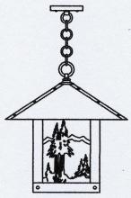 Arroyo Craftsman TRH-16MNF-MB - 16" timber ridge pendant with mountain filigree