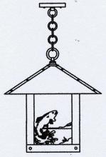 Arroyo Craftsman TRH-16TROF-VP - 16" timber ridge pendant with trout filigree