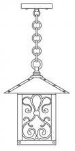 Arroyo Craftsman TRH-9ASWO-BK - 9" timber ridge pendant with ashbury  filigree