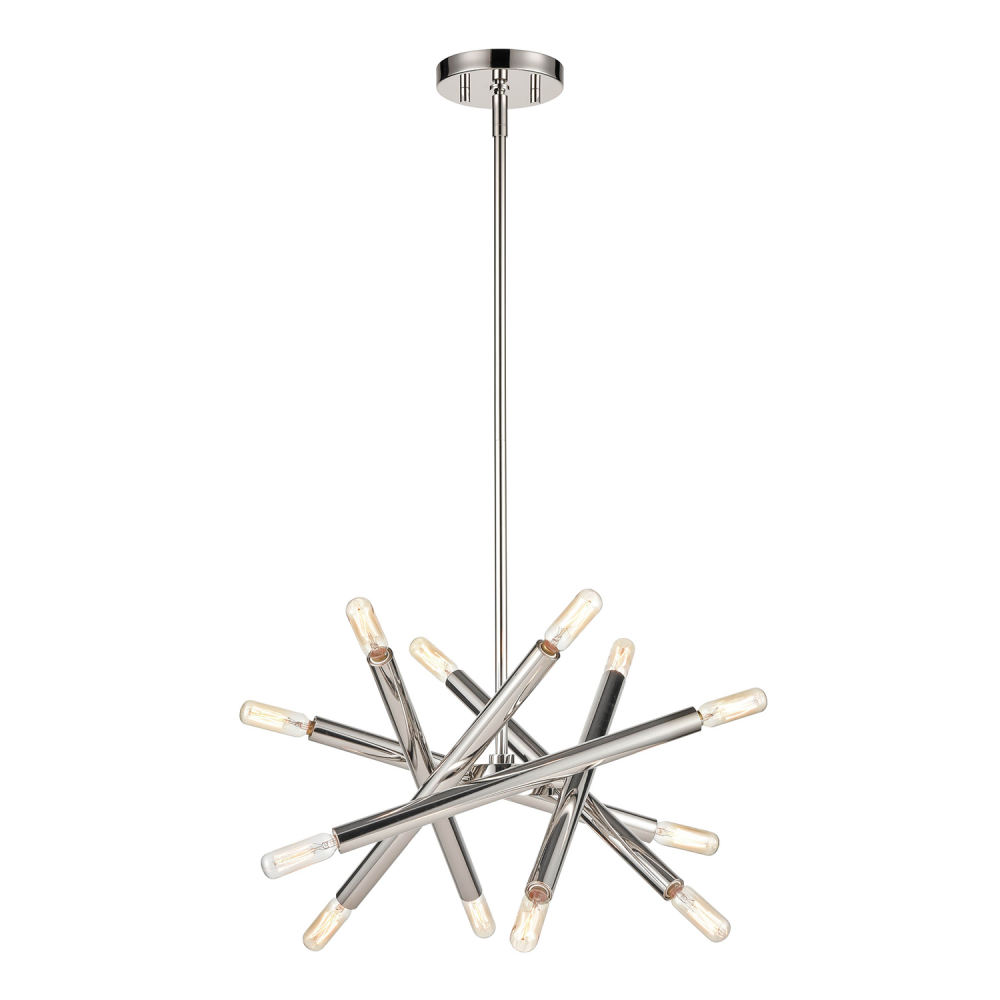 Mandelorian 14" 12-Light Adjustable Sputnik in Polished Nickel